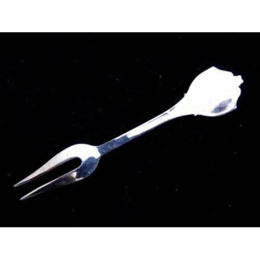 Aloha From Hawaii Travel Souvenir Collectible Appetizer Fork Silver Toned Enamel